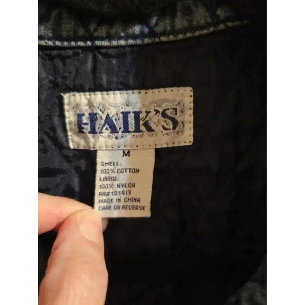 Vintage Haik's Denim Cardinal Vest Size Medium Holiday - Picture 2 of 7